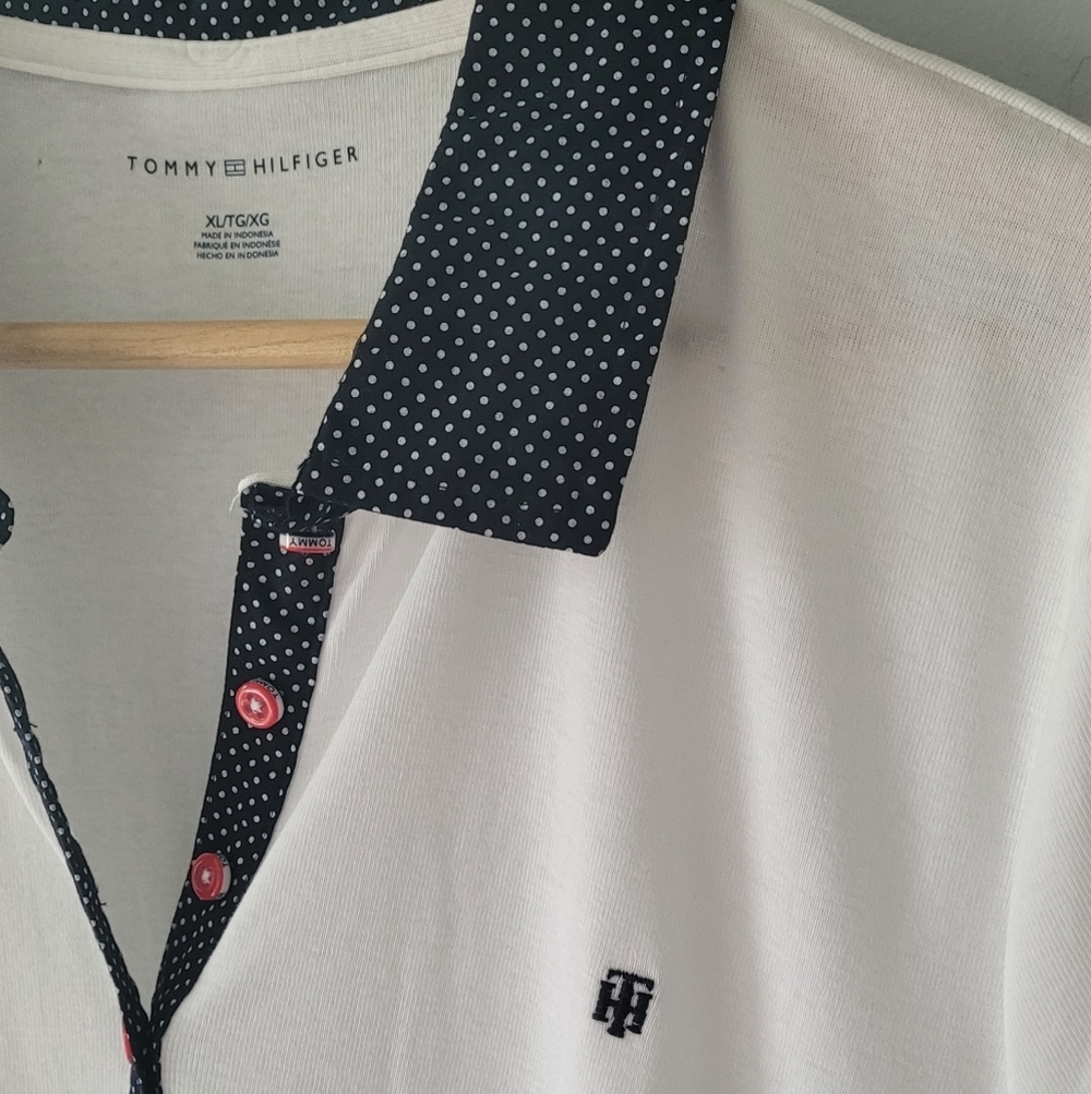 Tommy Hilfiger White Polo Shirt Dress Preppy Classic Patriotic USA Size XL NWT - Picture 5 of 7